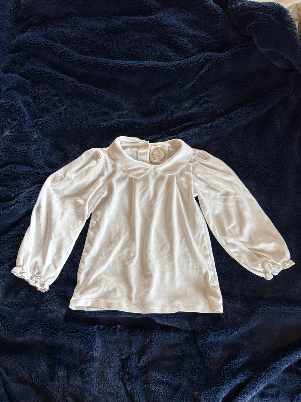 The Beaufort Bonnet Company White Peter Pan Collar Long-Sleeve Top